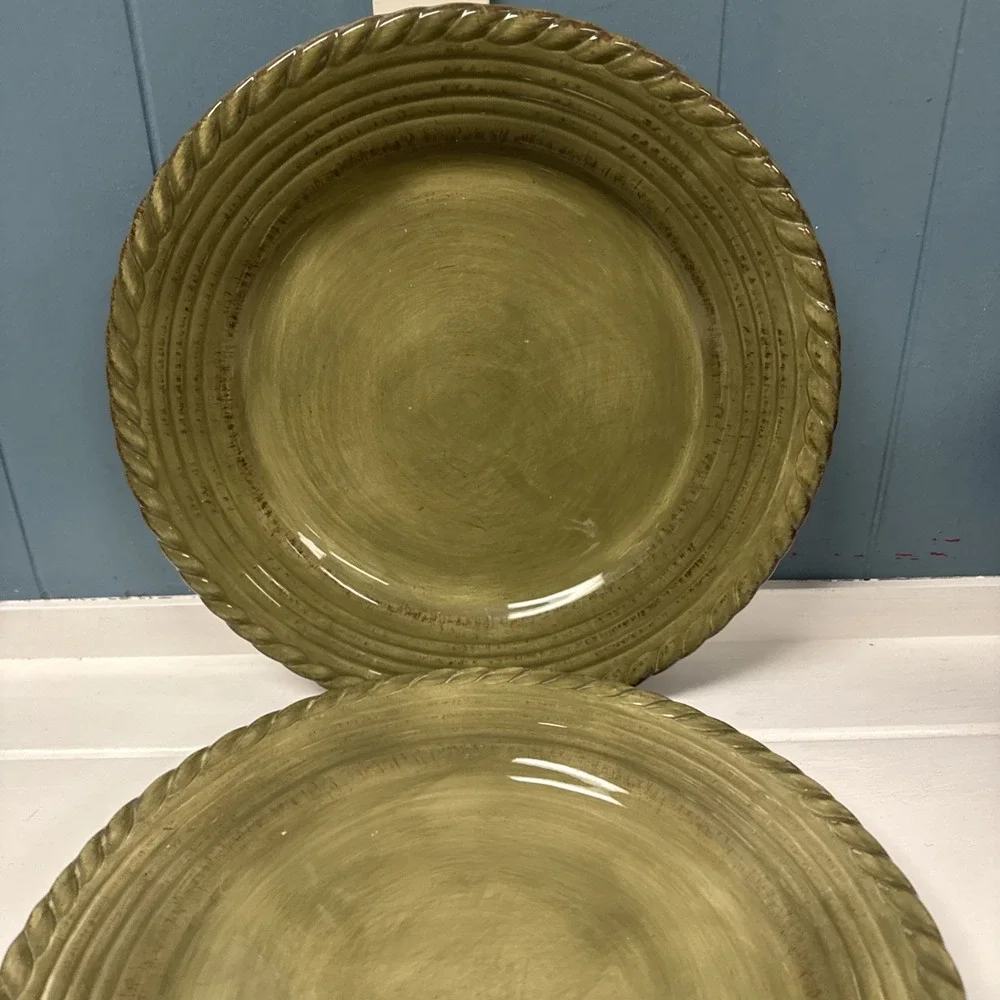 Set Of 4 Z Gallerie LUCCA Rope Pattern 11